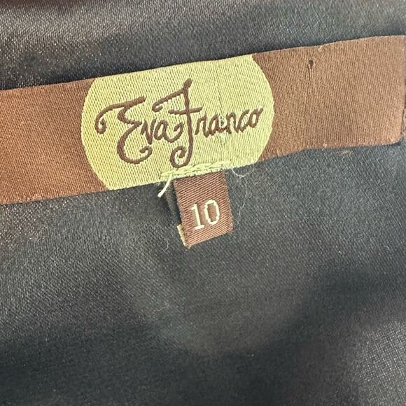 Anthropologie Eva Franco A Line Geometric Patterned Dress Red and Black Size 10 - Picture 10 of 11